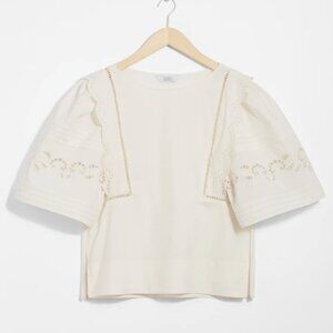 & Other Stories Scalloped Edges Blouse